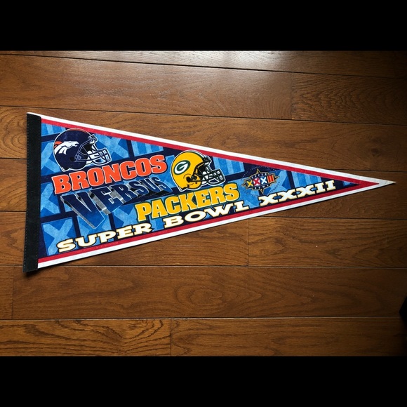 Broncos vs. Packers, Super Bowl XXXII Pennant - Picture 1 of 1